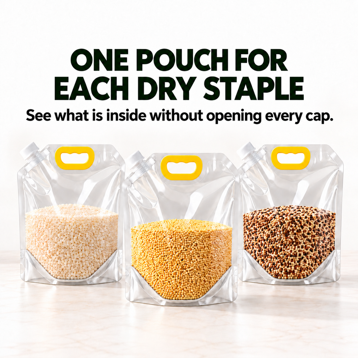 🌾Handled Grain Storage Pouch with Corner Pour Spout