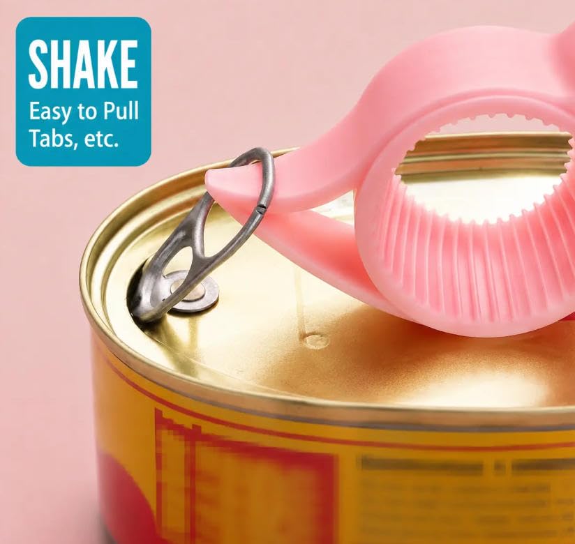 🐰4‑in‑1 Multi‑Function Bottle & Jar Opener, Bunny‑Shaped Kitchen Gadget, Easy‑Grip Tool for Tight Jar, Bottle, Twist‑Cap and Pull‑Tab Cans