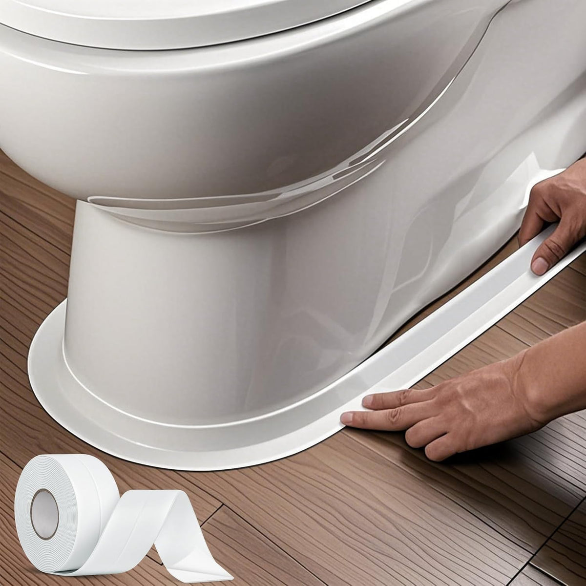 📏White Waterproof Caulk Tape 3.2m Self-Adhesive Sealing Tape for Bathroom Kitchen Sink Toilet Tub Edges Easy Application & Durability